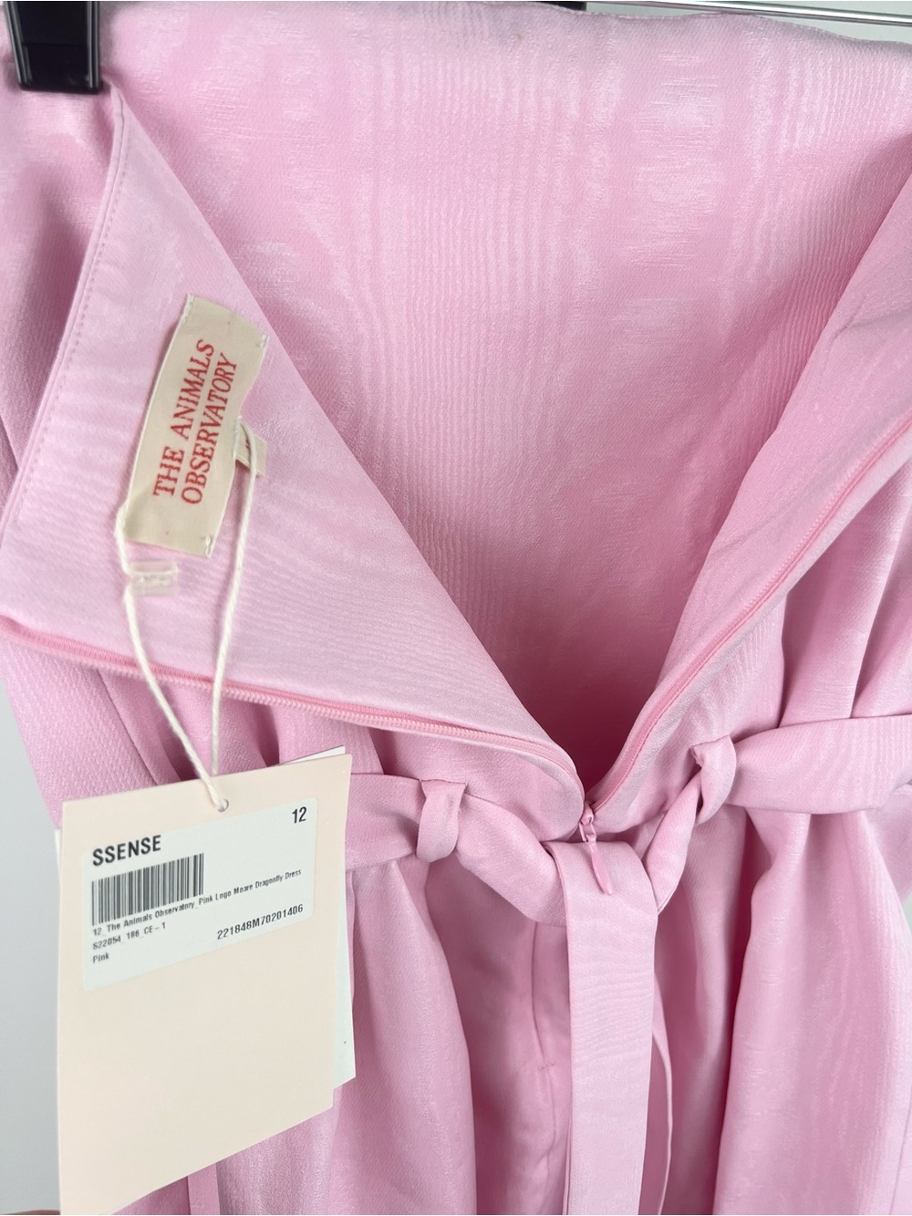 The Animals Observatory Girls Logo Moare Dragonfly Strapless Bow Dress, Pink,12Y - Picture 13 of 13
